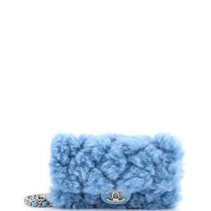 Chanel Small CC Chain Flap Bag Quilted Shearling with Lambskin